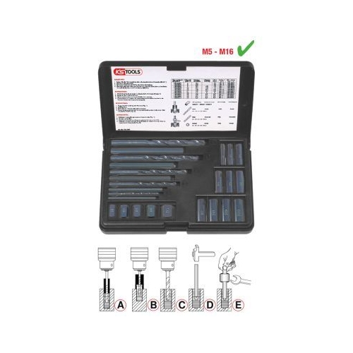 Ausdrehwerkzeugsatz, Stehbolzen KS TOOLS 150.1305 f&uuml;r