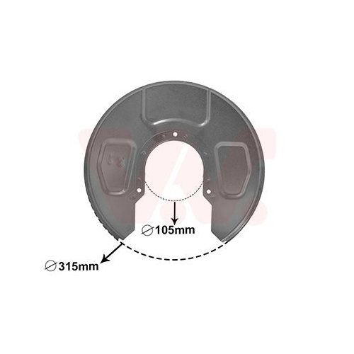 Spritzblech, Bremsscheibe VAN WEZEL 5878374 f&uuml;r VW, Hinterachse rechts