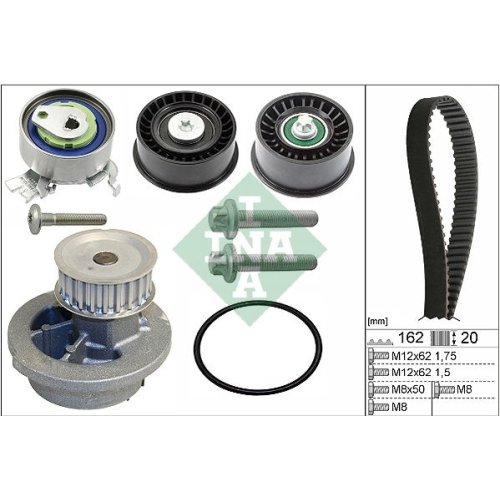 Wasserpumpe + Zahnriemensatz INA 530 0441 32 f&uuml;r OPEL VAUXHALL CHEVROLET