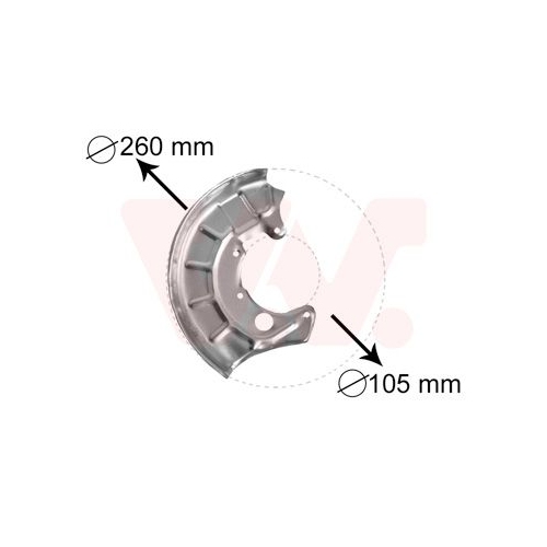Spritzblech, Bremsscheibe VAN WEZEL 5880372 f&uuml;r VW, Vorderachse rechts