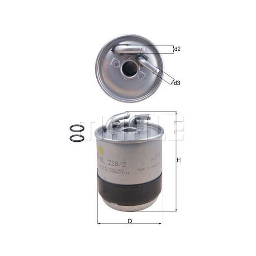 Kraftstofffilter KNECHT KL 228/2D f&uuml;r CHRYSLER FIAT MERCEDES-BENZ