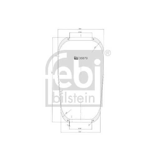 Febi Bilstein 35879 Luftfederbalg ohne Kolben , 1 St&uuml;ck