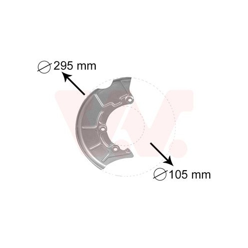 Spritzblech, Bremsscheibe VAN WEZEL 5888372 f&uuml;r VW, Vorderachse rechts