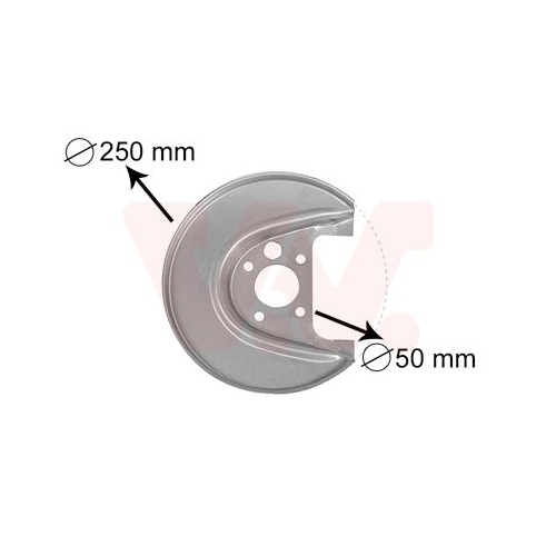 Spritzblech, Bremsscheibe VAN WEZEL 5888373 f&uuml;r VW, Hinterachse links