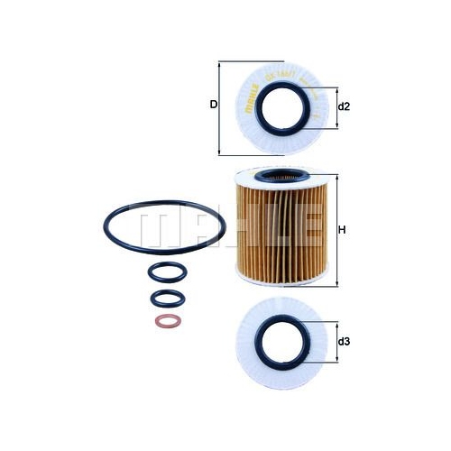 &Ouml;lfilter KNECHT OX 166/1D f&uuml;r BMW