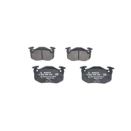 Bremsbelagsatz, Scheibenbremse BOSCH 0 986 466 346 f&uuml;r RENAULT, Vorderachse