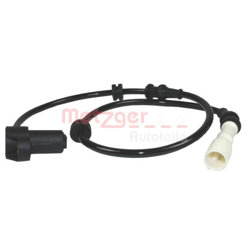 Sensor, Raddrehzahl METZGER 0900746 f&uuml;r OPEL, Vorderachse, beidseitig