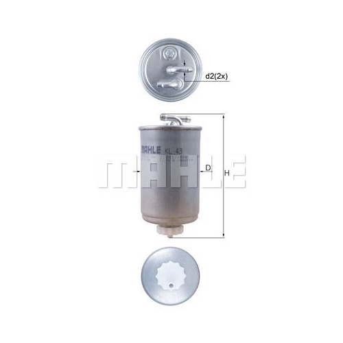Kraftstofffilter KNECHT KL 43 f&uuml;r FORD HONDA ROVER LAND ROVER KAYSER