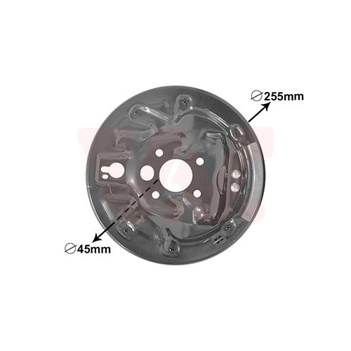 Abdeckblech, Bremstrommel VAN WEZEL 7620374 f&uuml;r SKODA, Hinterachse rechts