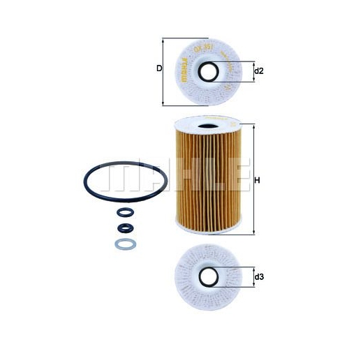 &Ouml;lfilter KNECHT OX 351D f&uuml;r HYUNDAI KIA