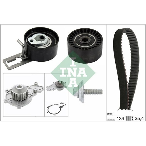 Wasserpumpe + Zahnriemensatz INA 530 0610 30 f&uuml;r CITRO&Euml;N FORD PEUGEOT