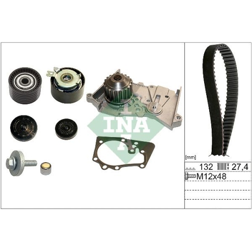 Wasserpumpe + Zahnriemensatz INA 530 0640 30 f&uuml;r NISSAN RENAULT DACIA