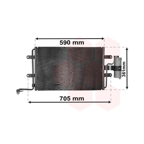 Kondensator, Klimaanlage VAN WEZEL 03015130 f&uuml;r AUDI