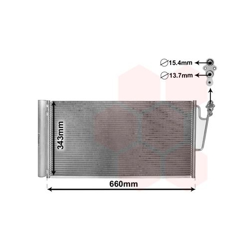 Kondensator, Klimaanlage VAN WEZEL 06005363 f&uuml;r BMW