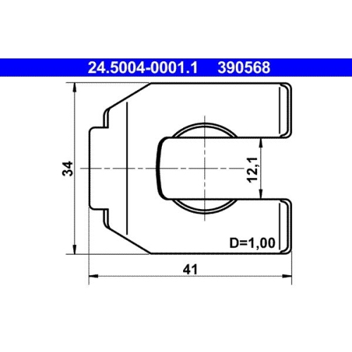 Halter, Bremsschlauch ATE 24.5004-0001.1 f&uuml;r DAF FIAT MAGIRUS-DEUTZ MAN OPEL VAG