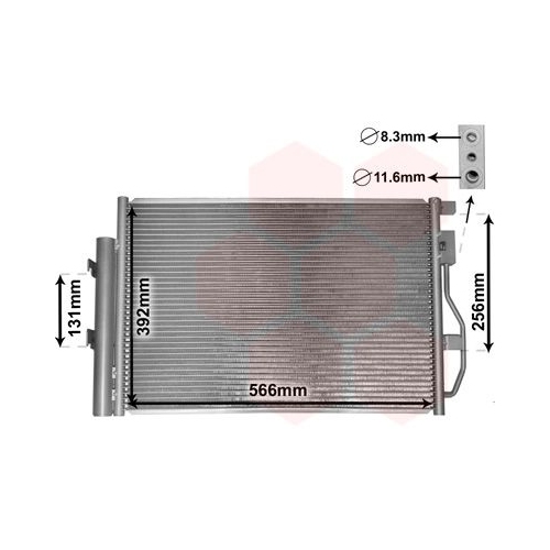 Kondensator, Klimaanlage VAN WEZEL 08005048 f&uuml;r CHEVROLET