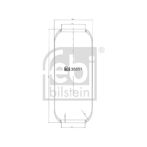 Febi Bilstein 35891 Luftfederbalg ohne Kolben , 1 St&uuml;ck