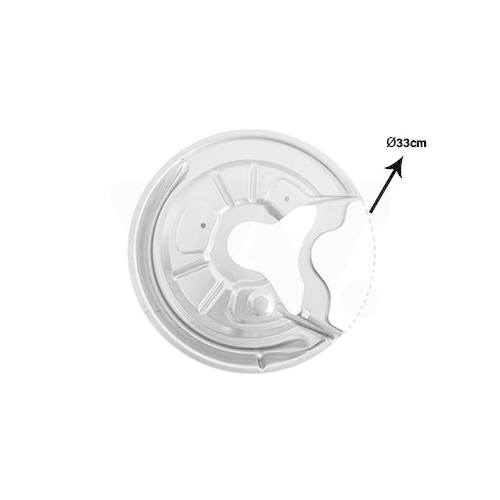Spritzblech, Bremsscheibe VAN WEZEL 7622374 f&uuml;r SKODA, Hinterachse rechts