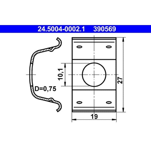 Halter, Bremsschlauch ATE 24.5004-0002.1 f&uuml;r BMW DAF FORD MERCEDES-BENZ PORSCHE