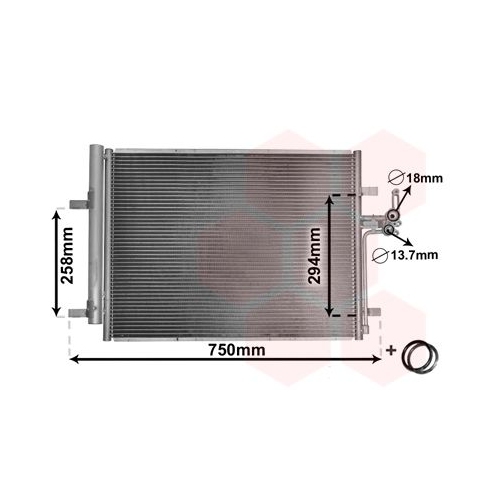 Kondensator, Klimaanlage VAN WEZEL 18005428 *** IR PLUS *** f&uuml;r FORD LAND ROVER