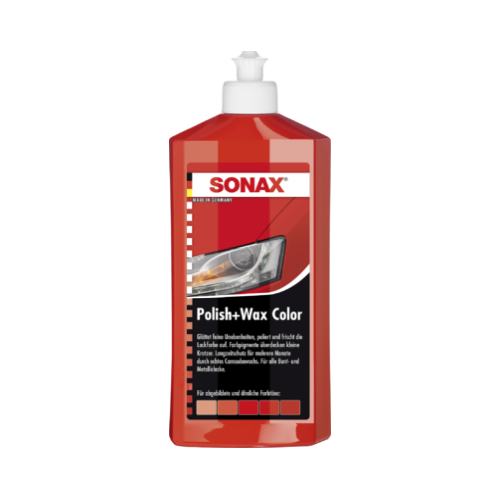 SONAX 02964000 Polish+Wax Color Rot 1x500ml