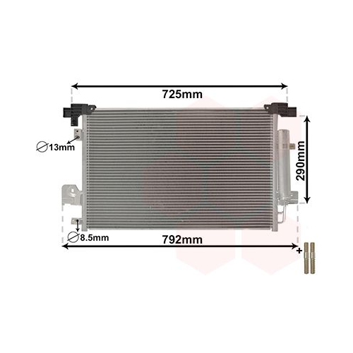 Kondensator, Klimaanlage VAN WEZEL 32005210 *** IR PLUS *** f&uuml;r MITSUBISHI