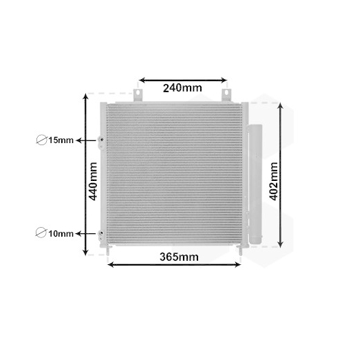 Kondensator, Klimaanlage VAN WEZEL 32005251 *** IR PLUS *** f&uuml;r MITSUBISHI