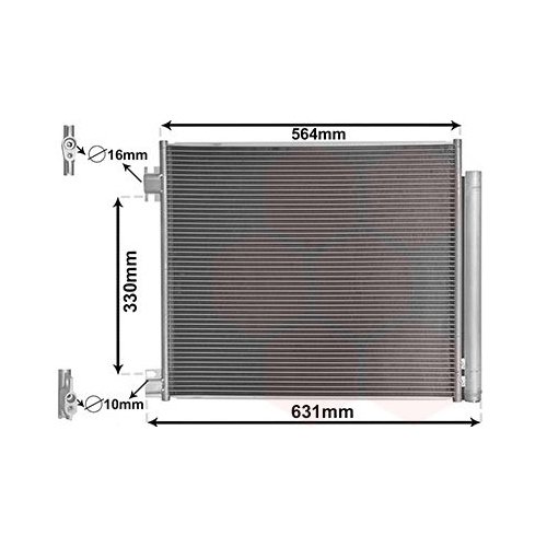 Kondensator, Klimaanlage VAN WEZEL 33005422 f&uuml;r NISSAN