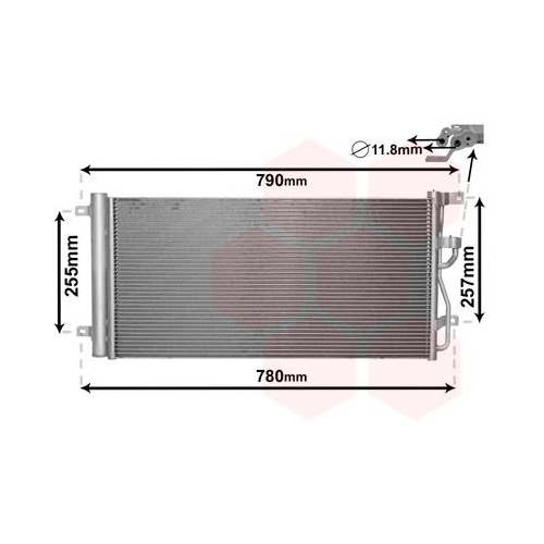 Kondensator, Klimaanlage VAN WEZEL 37005612 f&uuml;r OPEL CHEVROLET