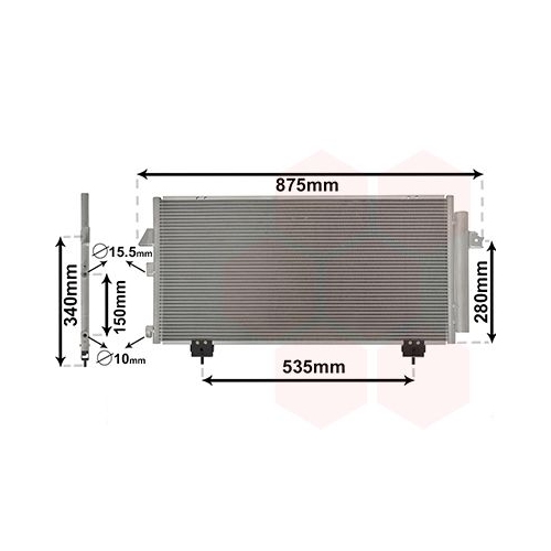 Kondensator, Klimaanlage VAN WEZEL 53005281 f&uuml;r TOYOTA