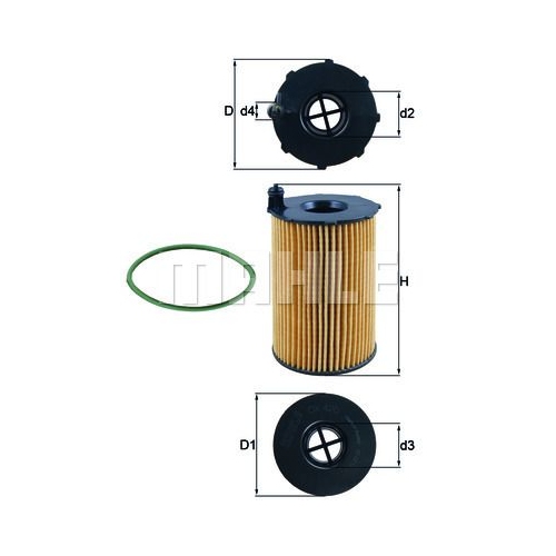 &Ouml;lfilter KNECHT OX 420D f&uuml;r PORSCHE VAG