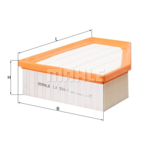 Luftfilter KNECHT LX 934/1 f&uuml;r VAG, rechts