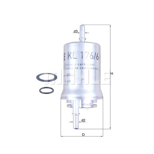 Kraftstofffilter KNECHT KL 176/6D f&uuml;r VAG