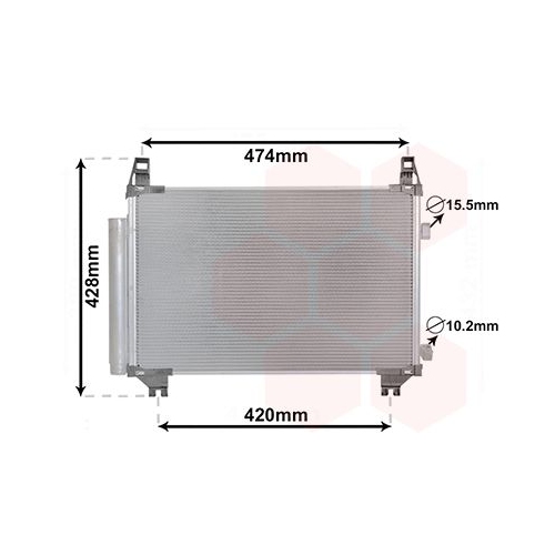 Kondensator, Klimaanlage VAN WEZEL 53005665 f&uuml;r TOYOTA