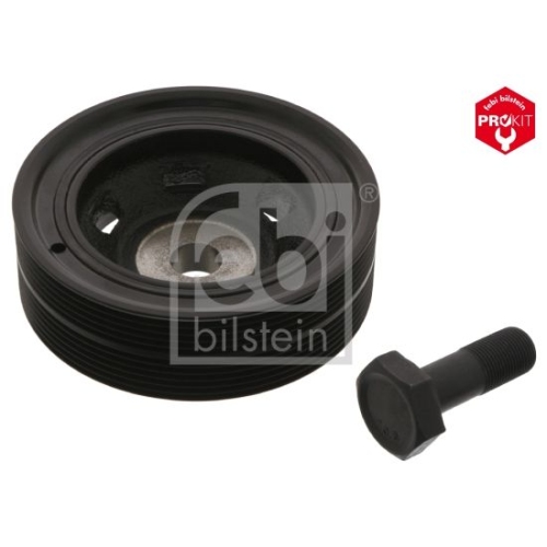 Febi Bilstein 39709 Riemenscheibe (entkoppelt) f&uuml;r Kurbelwelle, mit Schraube , 1 St&uuml;ck