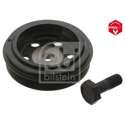 Febi Bilstein 39710 Riemenscheibe (entkoppelt) f&uuml;r Kurbelwelle, mit Schraube , 1 St&uuml;ck