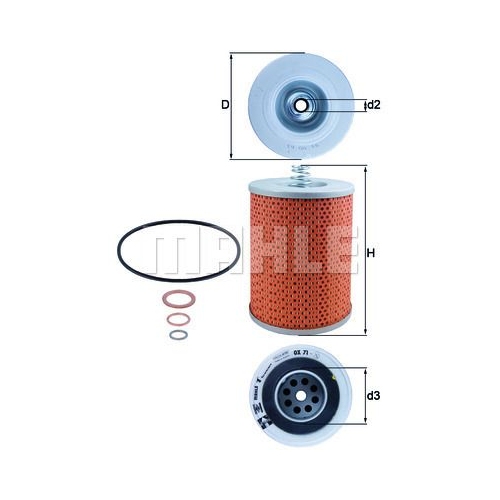 &Ouml;lfilter KNECHT OX 71D f&uuml;r FORD MAN MERCEDES-BENZ LIEBHERR CLAAS SETRA