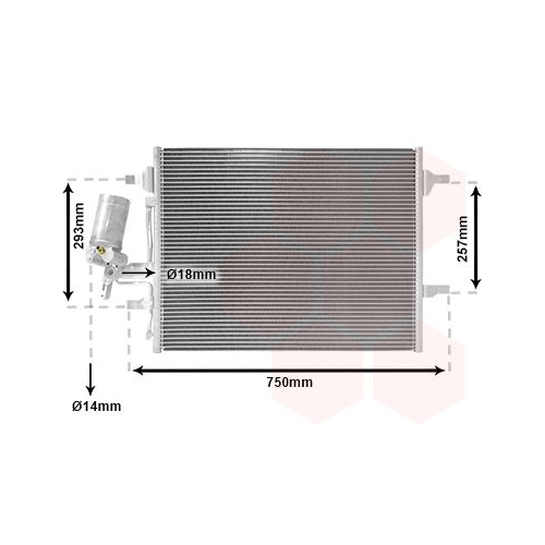 Kondensator, Klimaanlage VAN WEZEL 59005166 f&uuml;r VOLVO