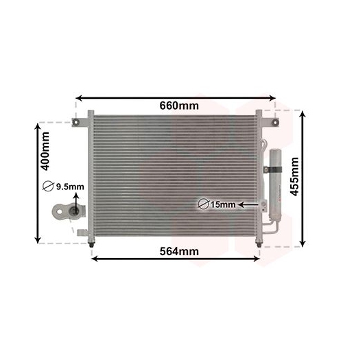 Kondensator, Klimaanlage VAN WEZEL 81005061 f&uuml;r DAEWOO