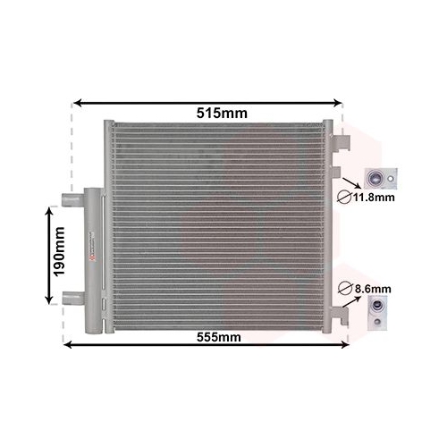 Kondensator, Klimaanlage VAN WEZEL 81005140 f&uuml;r CHEVROLET