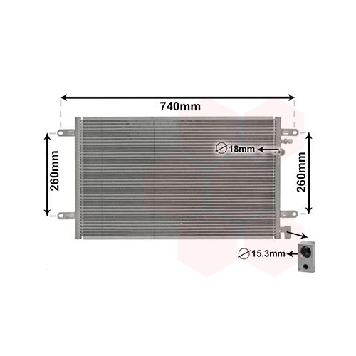 Kondensator, Klimaanlage VAN WEZEL 03005237 f&uuml;r AUDI