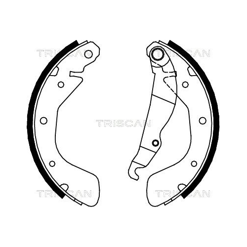 Bremsbackensatz TRISCAN 8100 24539 f&uuml;r OPEL VAUXHALL CHEVROLET, Hinterachse