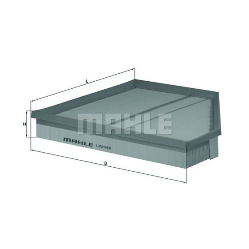 Luftfilter KNECHT LX 2098 f&uuml;r BMW, links