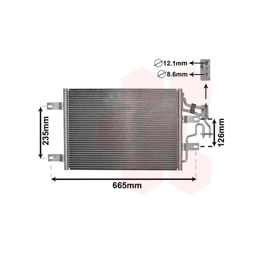 Kondensator, Klimaanlage VAN WEZEL 37005394 f&uuml;r OPEL