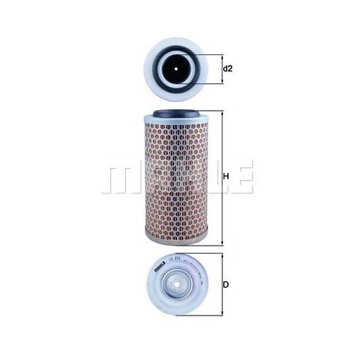 Luftfilter KNECHT LX 272 f&uuml;r FIAT FORD GMC RENAULT VAG HOLDER O & K FENDT HAKO