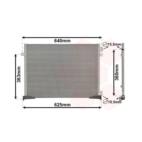 Kondensator, Klimaanlage VAN WEZEL 43005400 f&uuml;r RENAULT