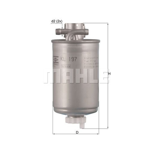 Kraftstofffilter KNECHT KL 197 f&uuml;r VAG