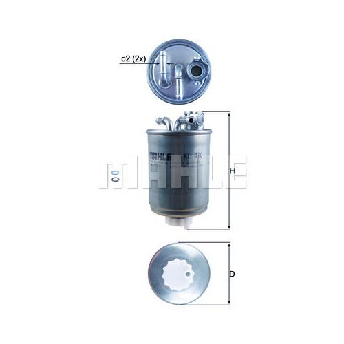 Kraftstofffilter KNECHT KL 410D f&uuml;r VAG