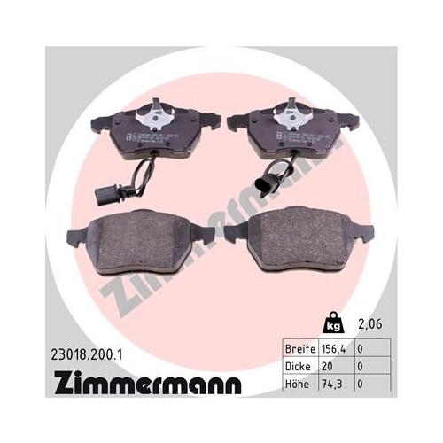 Zimmermann Bremsenset Bremsbel&auml;ge vorne + hinten