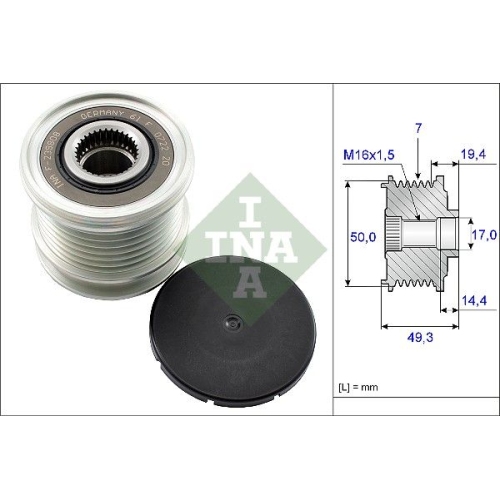 Generatorfreilauf INA 535 0140 10 f&uuml;r CHRYSLER DODGE MERCEDES-BENZ JEEP